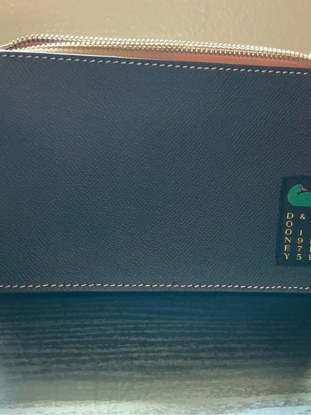 Dooney & Bourke Black Leather Double-Zip Wristlet